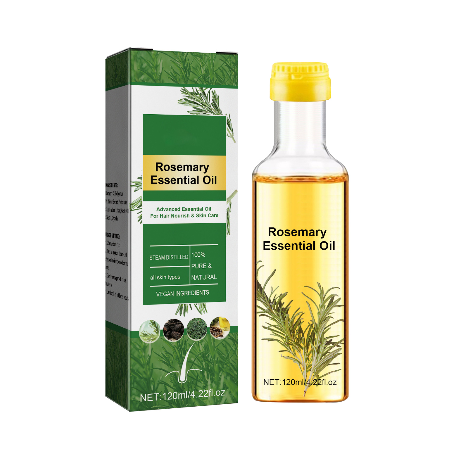 Rosemary Essential Oil Rosemar - Hair Care Natural Ingredients recension och pris