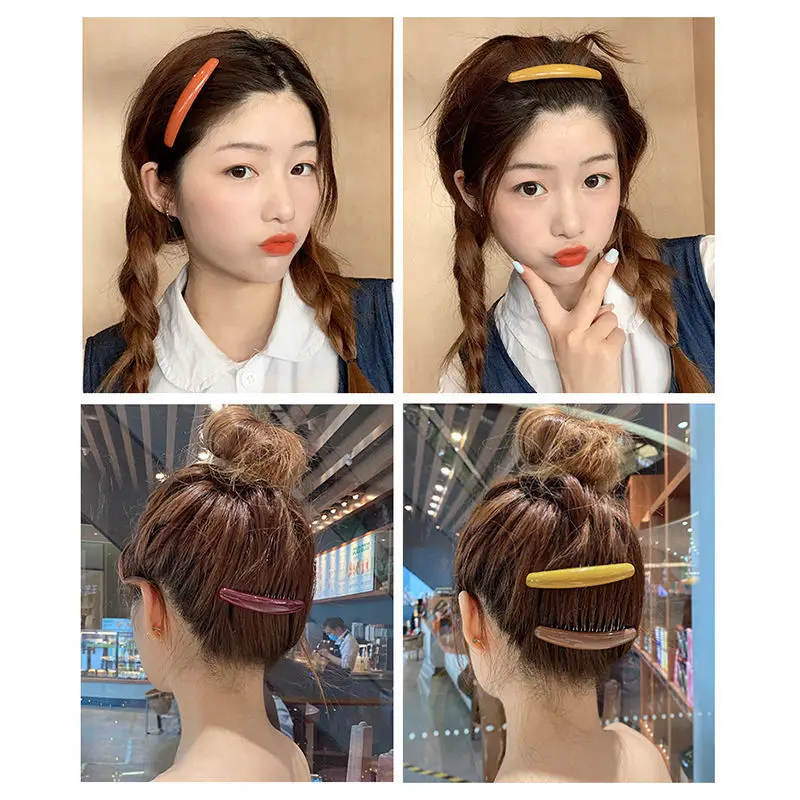 Solid Color Women Banana Comb  - Hair Care Korean Products recension och pris