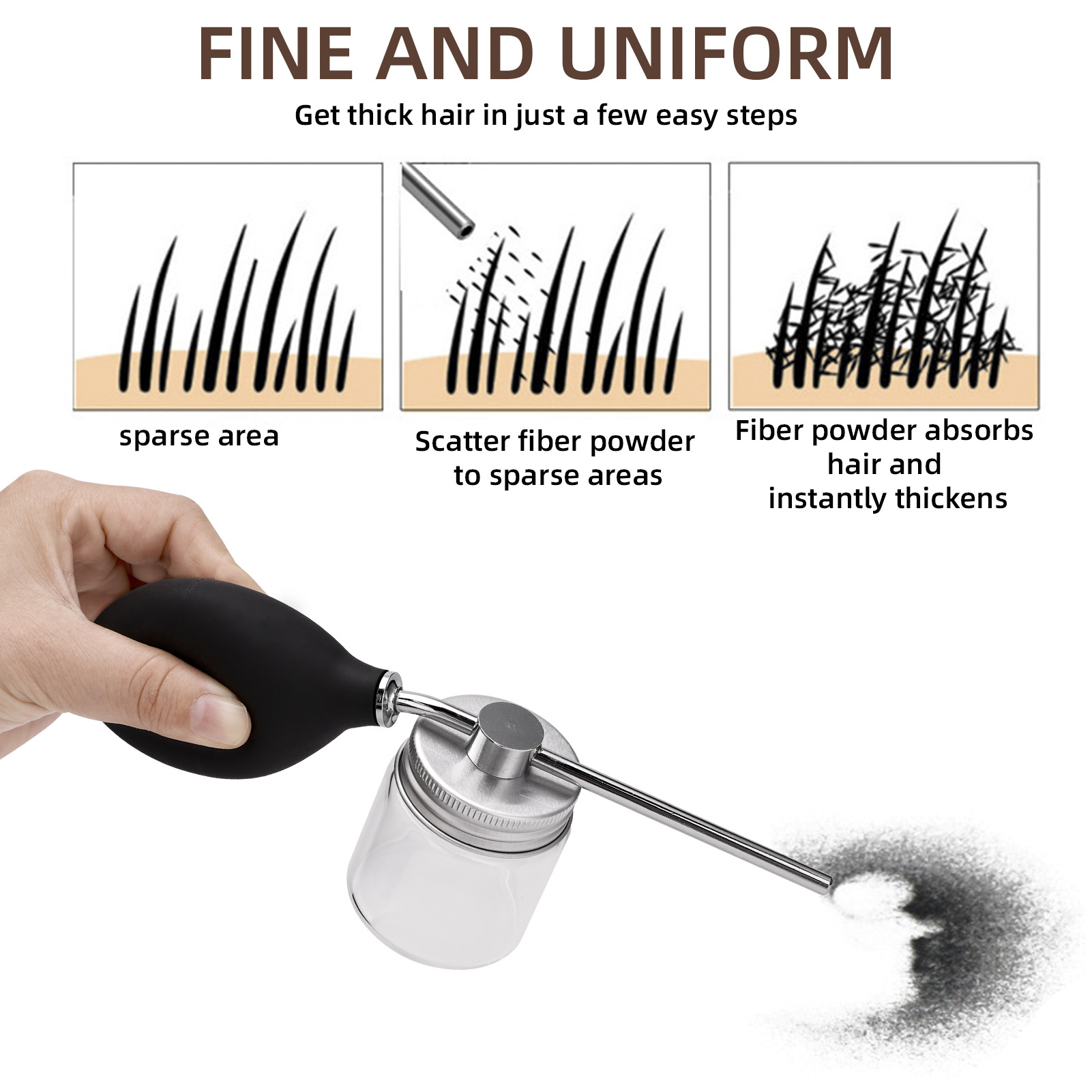 Refillable Barber Powder Spray - Hair Care Products recension och pris